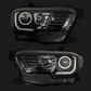 3rd Gen Toyota Tacoma 2016+ Custom "Blackout" Headlights w/RGBWA Switchback turn signals